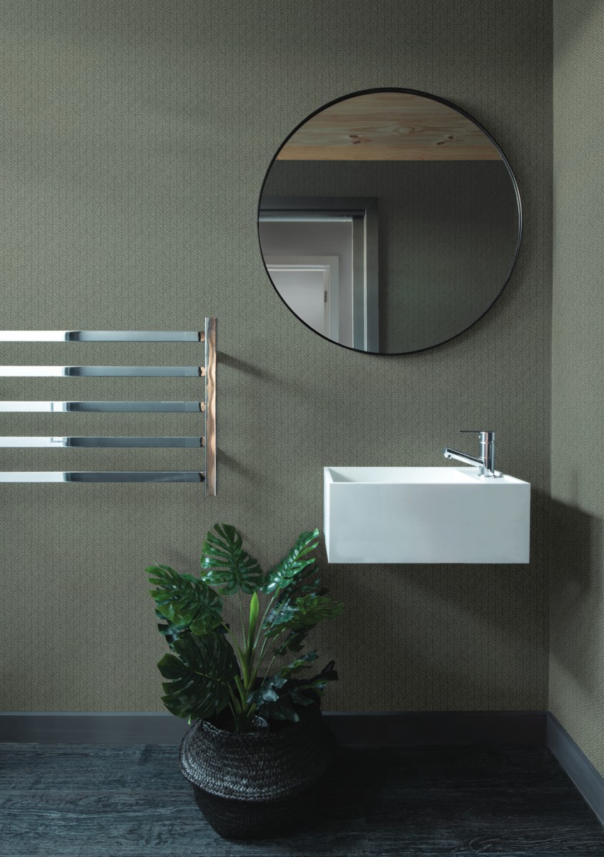 Обои Ronald Redding Handcrafted Naturals Woven Texture HC7583 фото в интерьере